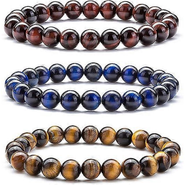 SZTXJ Women 8mm Natural Stone Lava Rock Diffuser Elastic Bracelet Yoga Agate Beads Bracelet Bangle
