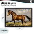 thumbnail image 4 of Stupell Industries Transitional Trotting Horse in Field Black Floating Frame Canvas Art, 25 x 17, by Creative Studio, 4 of 8