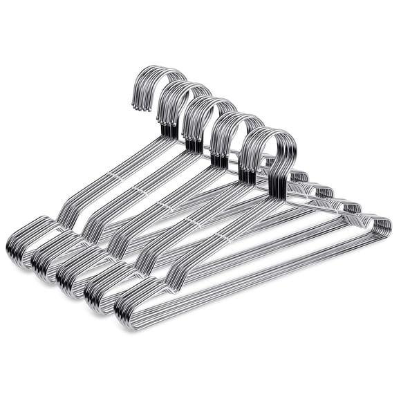 Perchas De Alambre Fayleeko – Perchas De Acero Inoxidable Resistentes De 17,7 Pulgadas (Paquete De 50)