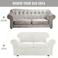 thumbnail image 6 of TOPCHANCES Modern Velvet Plush 3 Piece High Stretch Sofa Slipcover Sofa Cover Furniture Protector Form Fit Luxury Thick Velvet Sofa Cover for 2 Cushion Couch, Machine Washable, 6 of 8