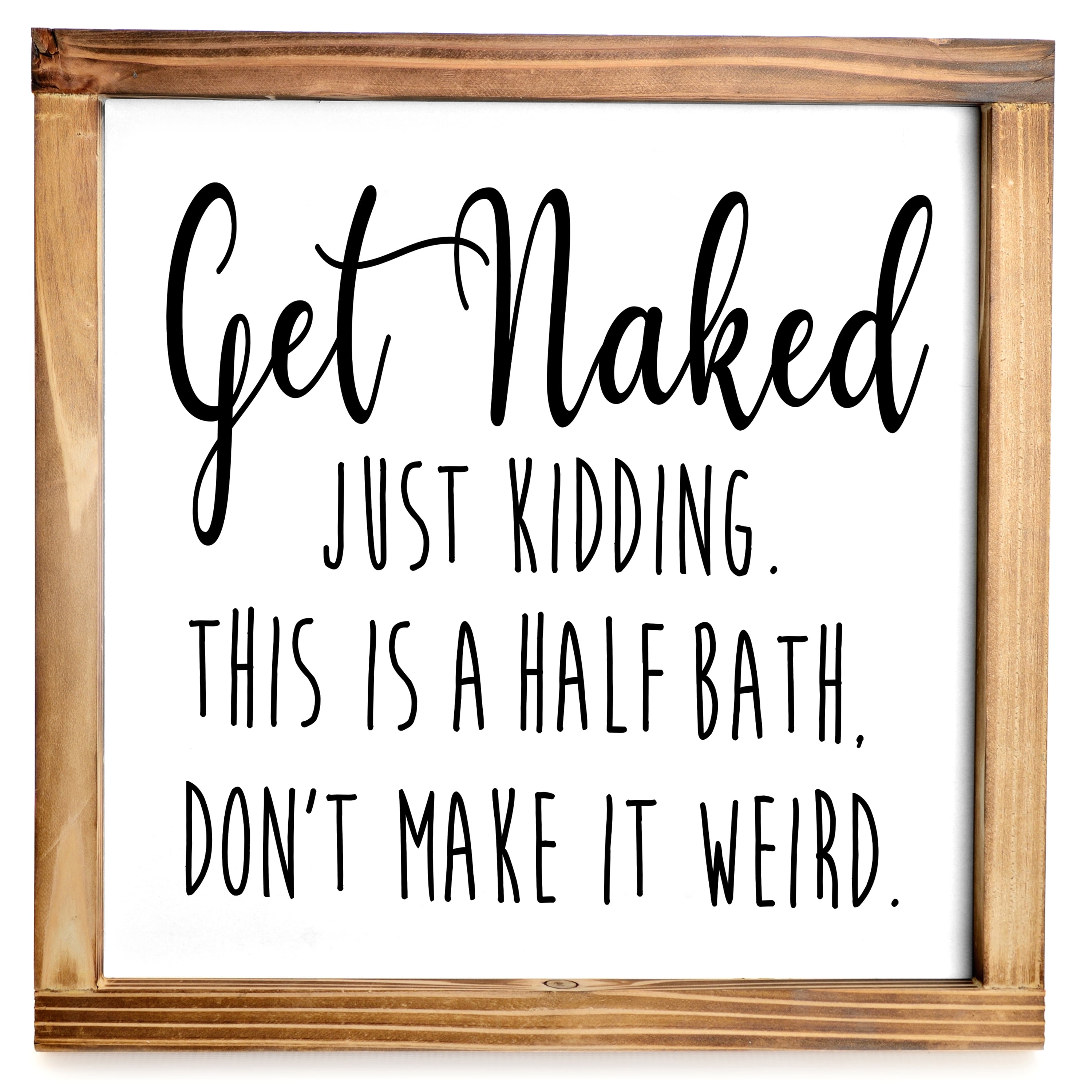 Bathroom D cor Home Living Black Damask Get Naked Half Bath Sign Bathroom D cor Home Living Black Damask Get Naked Half Bath Sign
