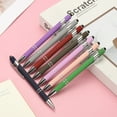 thumbnail image 5 of Ballpoint Pen with Stylus Tip, 6Pcs 2 in 1 Metal Pen Black Ink 1.0mm Medium Point Stylus Pen for Touch Screens Style 3, Pink, 5 of 7