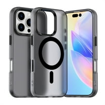 Candy Color Translucent Phone Case for iPhone 16 Pro Max, Compatible with MagSafe - Ultra Slim Lightweight Shockproof Protective Anti-Yellow Phone Cover Designed for iPhone 16 Pro Max, Black