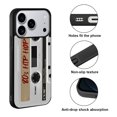 thumbnail image 2 of WIRESTER Shockproof Soft Rubber Cover Case for Apple iPhone 17 Pro 6.3" 2025, Retro White Cassette Tape Hip Hop, 2 of 5