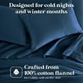 thumbnail image 3 of BNM Solid Flannel Cotton Pillowcases, Set of 2, Standard, Navy Blue, 3 of 6