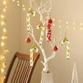 thumbnail image 4 of 12Pcs Glitter Candy Cane Christmas Tree Decoration Plastic Lollipop Christmas Decoration Hanging Candy Cane Christmas Decorations for Various Holiday Parties(red Candy+Cane), 4 of 4