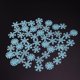 thumbnail image 5 of 50 pegatinas fluorescentes luminosas de copos de nieve de color azul para Navidad, 5 of 5
