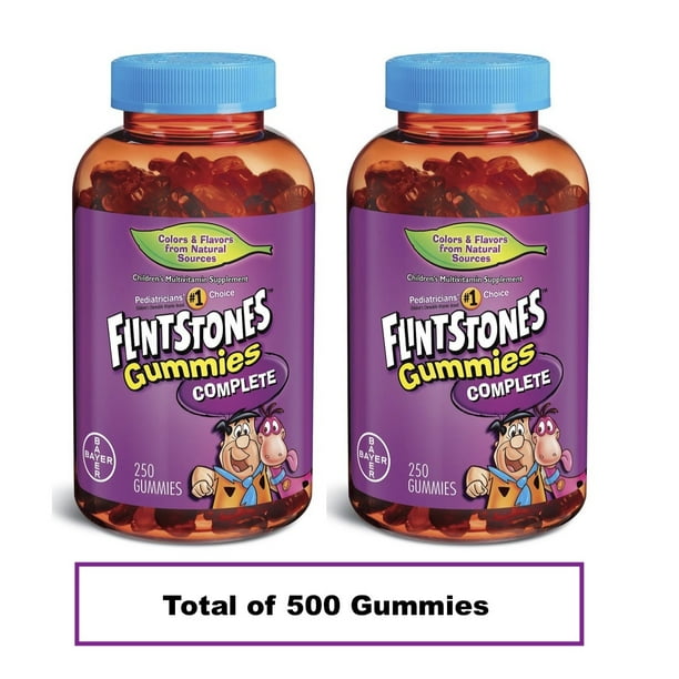 What Vitamins Are In Flintstone Gummies Flintstones Gummies Complete Vitamin Supplement 500ct - Walmart.com
