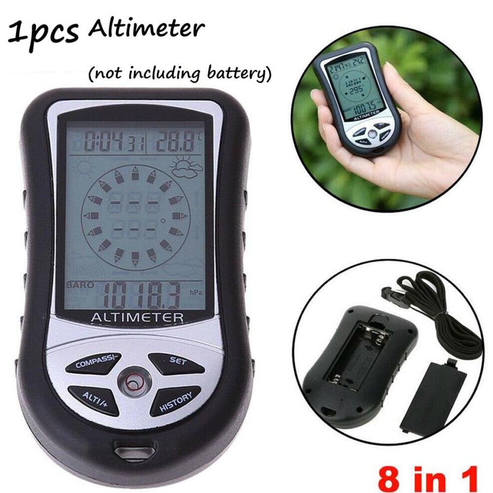 8 In 1 Digital Compass LCD Altimeter Barometer Thermometer 2x AAA batteries New 