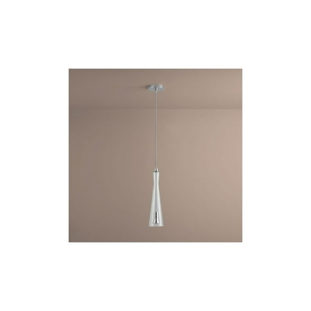 

Polished Chrome Tone Finish Pendants 4 Wide Steel/Glass Array LED 1 Light Fixture