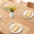 thumbnail image 2 of Unique Bargains 6pcs Faux Leather Table Mats for Kitchen Apricot 16.9"x11.8", 2 of 6