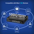 thumbnail image 4 of Conmutador Poe 10G De 4 Puertos No Administrado Con Puerto De Enlace Ascendente 10G Conmutador De Red Poe Vimin De 4 Puertos 10Gbe Negociación Automática Para Red Nas 10G Compatibilidad Con Ieee802.3A, 4 of 7