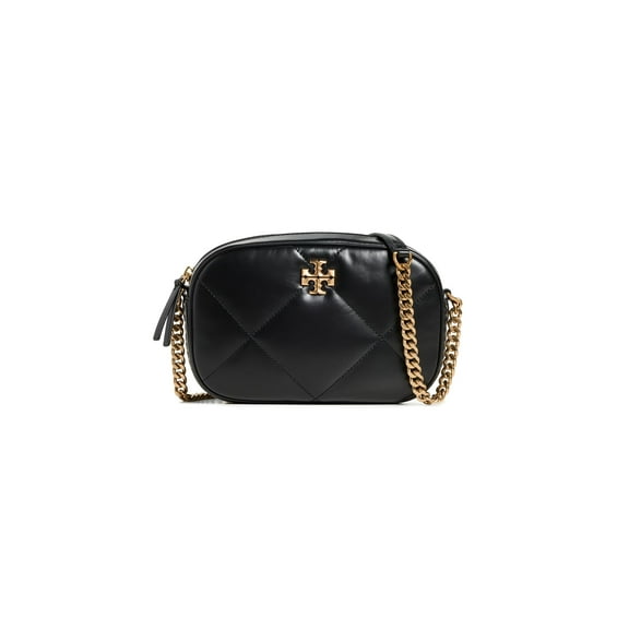 Tory Burch Women's Kira Diamond Quilt Camera Bag, Black, One Size