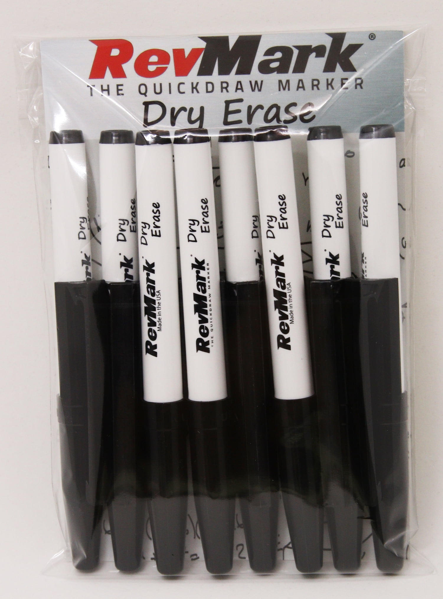 RevMark Dry Erase Marker Black 8 Pack Standard Tip Made in the