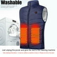 thumbnail image 3 of Heated Jacket 9 Heat Areas Heated Coat for Outdoor Hiking Camping (Blue M), 3 of 6