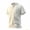A-White, variant on Collarless Shirts for Men Short Sleeve T Shirt with Button Mock Neck Top Breathable Vacation Clothes White L