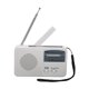 thumbnail image 2 of Radio de manivela solar, radio de emergencia portátil multifunción recargable con linterna LED para acampar al aire libre, color blanco, 2 of 5