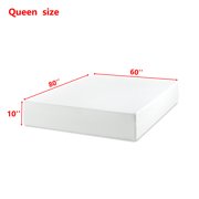 10 Inch Queen Green Tea Memory Foam Mattress in a Box Fiberglass Free White Bed Not Included