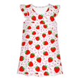 thumbnail image 7 of Summer Dresses for Toddler Girls Strawberry Print Ruffles Back To School Flutter Sleeve Casual Dress for Kids Size 3-4T, 7 of 7