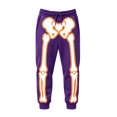 thumbnail image 3 of CONROSES Halloween Mens Baggy Sweatpants Straight Leg Sweat Pants for Men Hallowmas Skeleton Graphic Elastic Waist Drawstring Fall Winter Jogger Trousers with Pocket, 3 of 4