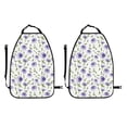 thumbnail image 2 of Zufioo Purple Chicory for Car Seat Kick-Proof Storage Pads 2 Pack, Anti-Stain Adjustable Car Seat Protectors for SUV, Jeep, Truck-One Size, 2 of 9