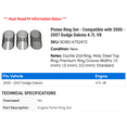 thumbnail image 2 of Piston Ring Set - Compatible with 2000 - 2007 Dodge Dakota 4.7L V8 2001 2002 2003 2004 2005 2006, 2 of 2