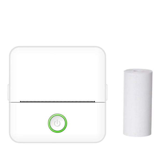 TFixol X6 Portable Bluetooth Thermal Printer for Students with Sticker and Paper Options, Compact Design, 1200mAh Battery, 200dpi Resolution, White ABS Material