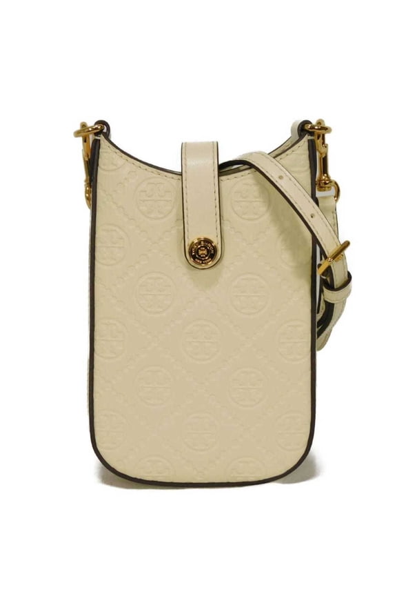 Pre-Owned Tory Burch T Monogram Phone Crossbody Shoulder Bag, Unused, Smooth, Double Logo...