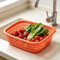 thumbnail image 6 of Large Rectangular Plastic Storage Basket, Perforated Hollow Design Vegetable Produce Bin, Multipurpose Pantry Organizer, Bread Fruit Basket for Kitchen Vegetable Pantry Food Storage, 6 of 6