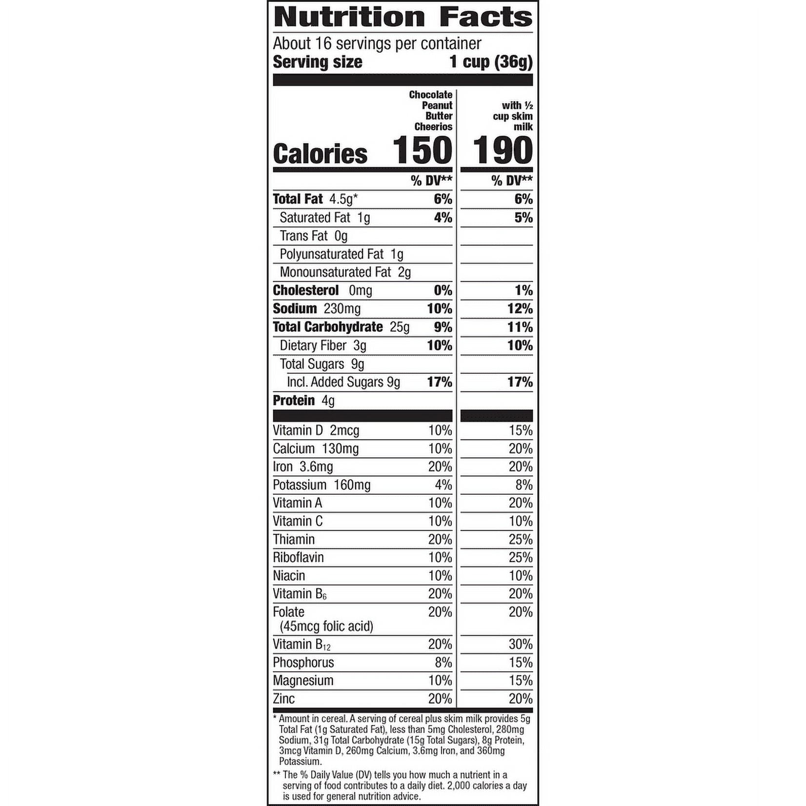 Chocolate Peanut Butter Cheerios, Breakfast Cereal with Oats, 20.3 oz