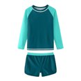 thumbnail image 3 of YABCSAZ Baby Girls Rash Guard Set UPF 50+ UV Swimsuit Long Sleeve Swimwear with Shorts 2 Piece Swim Set Toddler Bathing Suits Printe Suit Kids Size 17 Years, 3 of 10