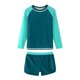 thumbnail image 2 of Traje de baño de 2 piezas para mujer, trajes de baño para mujer, traje de baño de playa con estampado lindo y manga larga para niñas, bañador tipo short para niñas, 2 of 9