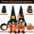 thumbnail image 3 of 2 Pcs Décorations en Peluche Gnomes d'Halloween - Décor Tomte Suédois Fait Main Halloween Mr & Mrs - Décoration de Table d'Halloween Gnomes Elf - Décoration de Cheminée de Fête d'Halloween - 11 Pouces, 3 of 7