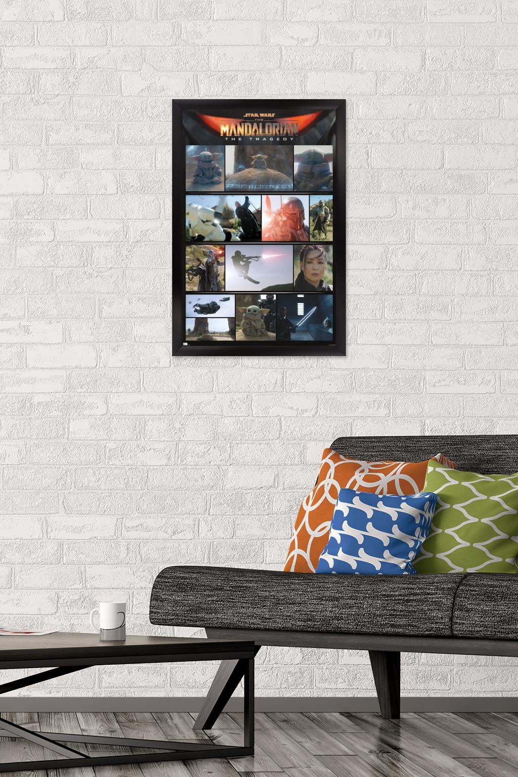 Star Wars: The Mandalorian Season 2 - Chapter 14 Grid Wall Poster, 14.725" x 22.375", Framed