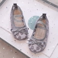 thumbnail image 4 of Gyujnb Toddler Girls Daisy Mesh Ballet Flats Bow Elastic Strap Breathable Soft Sole for Summer Dance & Casual Wear,5.5-6 Years, 4 of 5