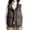 Coffee, variant on Rrxhxhs Vest for Women Solid Color Stand Collar Zip Up Padded Warm Casual Sleeveless Puffer Jacket with Side Pockets,Black,L