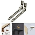 thumbnail image 3 of Almencla Metal Triangle Folding Angle Bracket Shelf Bracket Heavy 14in brushed, 3 of 8