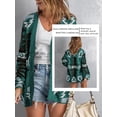 thumbnail image 4 of Xuanfei Women Print Open Front Long Sleeve Ribbed Edge Pocketed Knitted Cardigan, 4 of 4