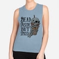 thumbnail image 2 of Dead Inside but Spiced Women's Muscle Tank 2X-Large Stonewash Denim, 2 of 5