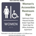 thumbnail image 6 of ADA CENTRAL SIGNS - 6"X9" Womens Accessible Restroom Sign - ADA Compliant Tactile Graphics Grade 2 Braille Text Wall Signs - Bathroom Door Placard Double Sided Tape Wheelchair Handicap Rest Room Sign, 6 of 7