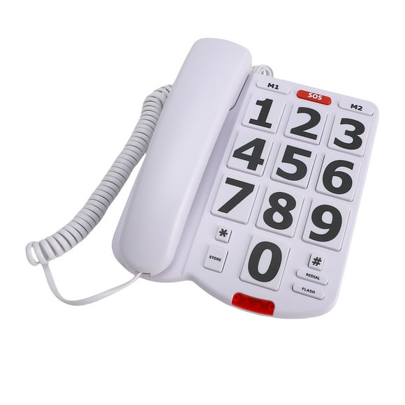 Botones Grandes Teléfonos, Función de Memoria de Marcación Rápida Teléfono con Discapacidad Visual