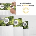 thumbnail image 5 of Spring Forest No Hook Shower Curtain with Snap in Liner Oil Painting Spring Green Trees Floral Grass Plant Forest Waterproof Bathroom Shower Curtain with See Through Top Window for Bathtub 72" x 84", 5 of 9