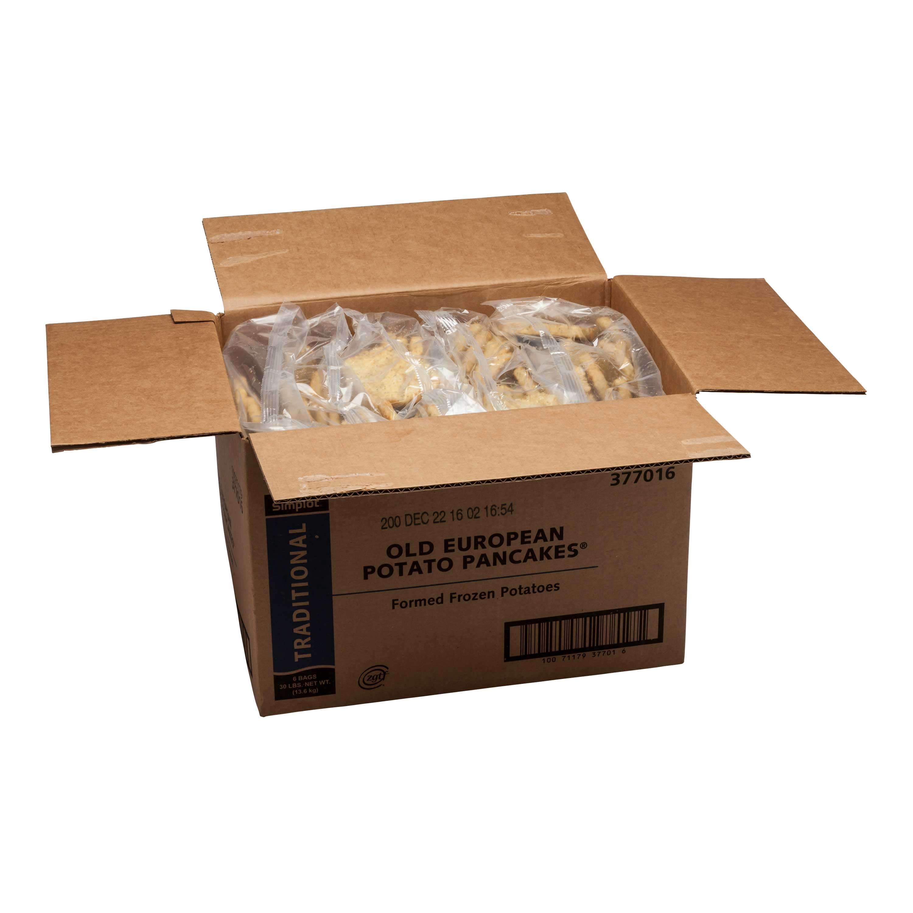 Simplot Old European Potato Pancake, 5 Pound - 6 per case.