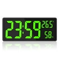 thumbnail image 1 of Digital Clock Large Display, Large Digital Wall Clock with Temperature and Humidity, Digital Wall Clock with LED Numbers for Bedroom, Office, Clear Read for Elderly, 1 of 7