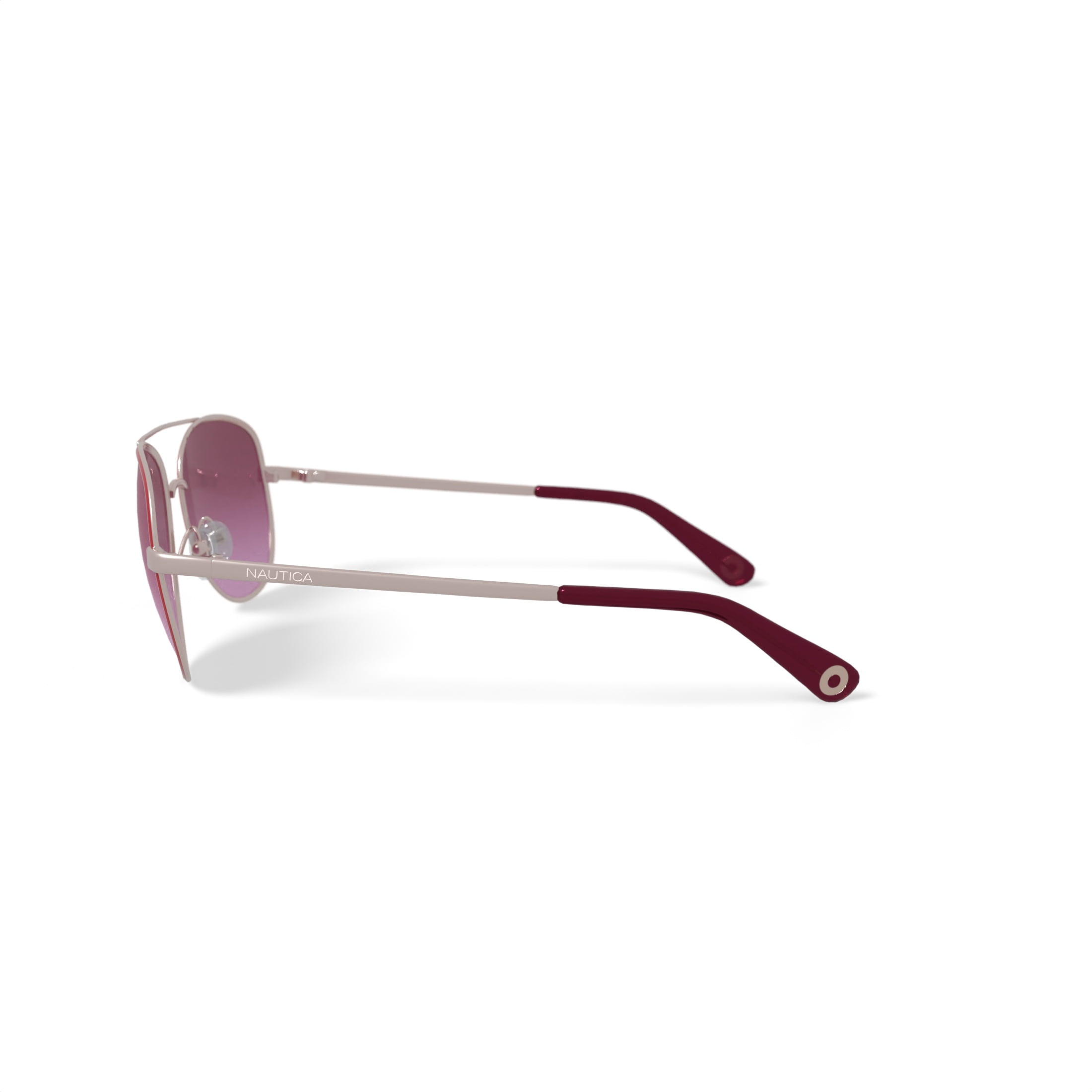 Nautica Women's Rx'able Fashion Sunglasses, NLS6008, Rose Gold, 57-16-135, with Case
