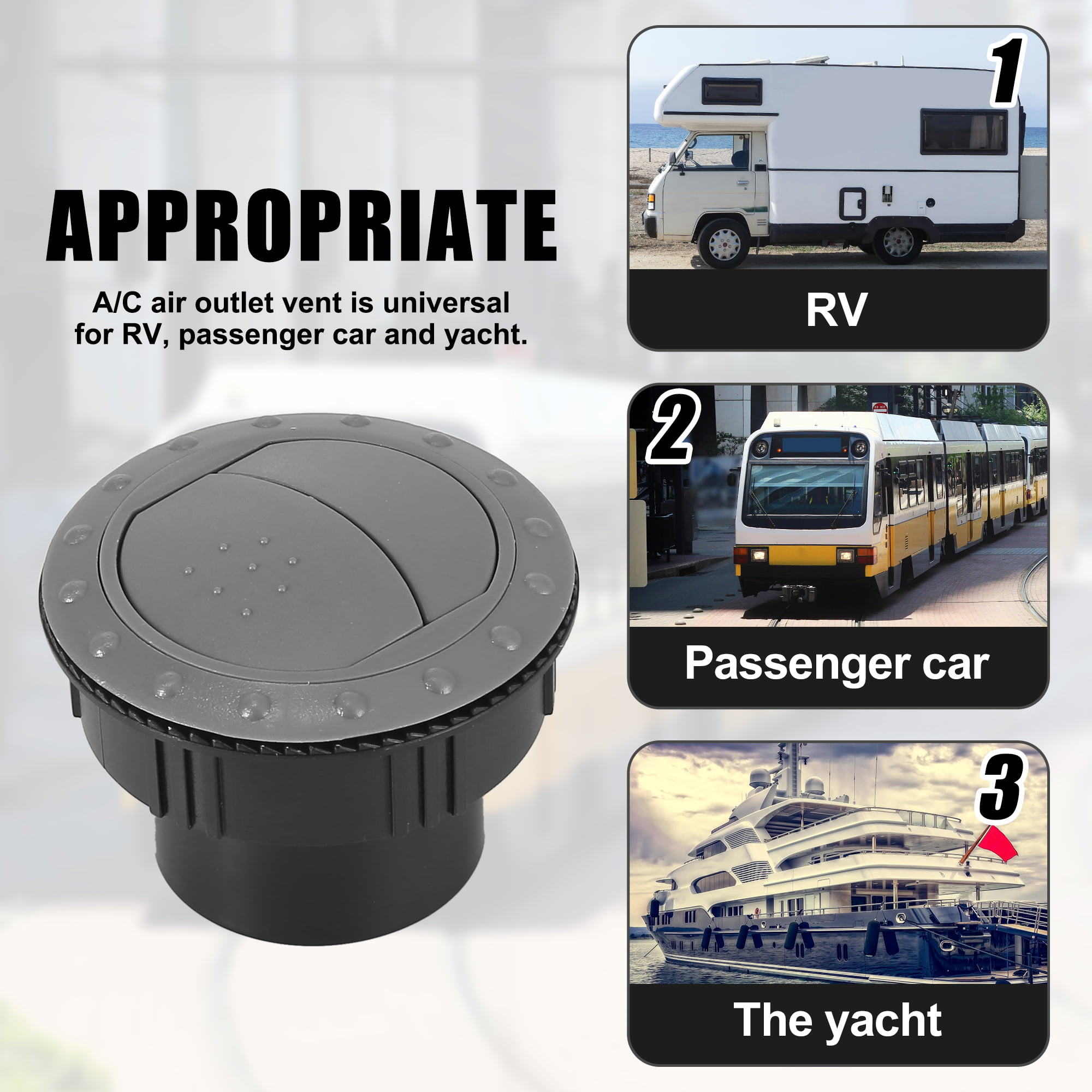 Car Air Conditioner Outlet Vent Cover Round 63mm/2.5in Maintenance For Rvs  Buses Boats