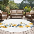 thumbnail image 5 of Spring Pastoral Floral Round Area&nbsp;Rug 6ft Yellow Flowers Watercolor Non-Slip&nbsp;Washable Circle Rugs Soft Felt Indoor Floor Mat for Bedroom Kitchen Living Room Bathroom, 5 of 9