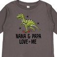 thumbnail image 4 of Inktastic Nana and Papa Love Me Dinosaur Grandson Boys Long Sleeve Toddler T-Shirt, 4 of 5