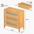 thumbnail image 6 of Dextrus 3 Drawer Vertical Dresser, Wood Storage Cabinet Chest of Drawers, Oak, 6 of 6
