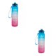 thumbnail image 4 of Eigraketly Botella de agua portátil con pajita de silicona a prueba de fugas para gimnasio, deportes de ciclismo, máquina para hacer tiempo, Azul rosado 2piezas, 4 of 6